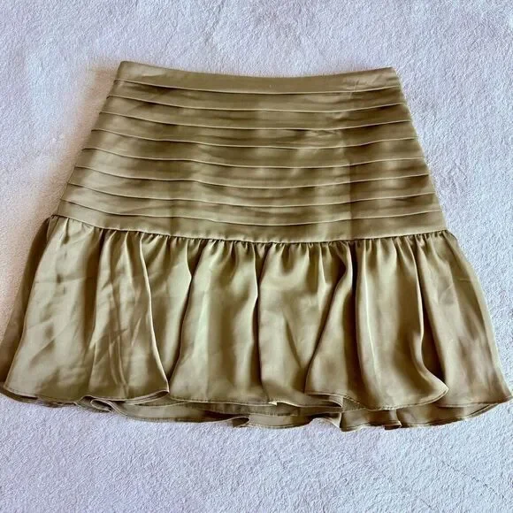 Ramy Brook Irina Flirty pleated Flounce Short Skirt